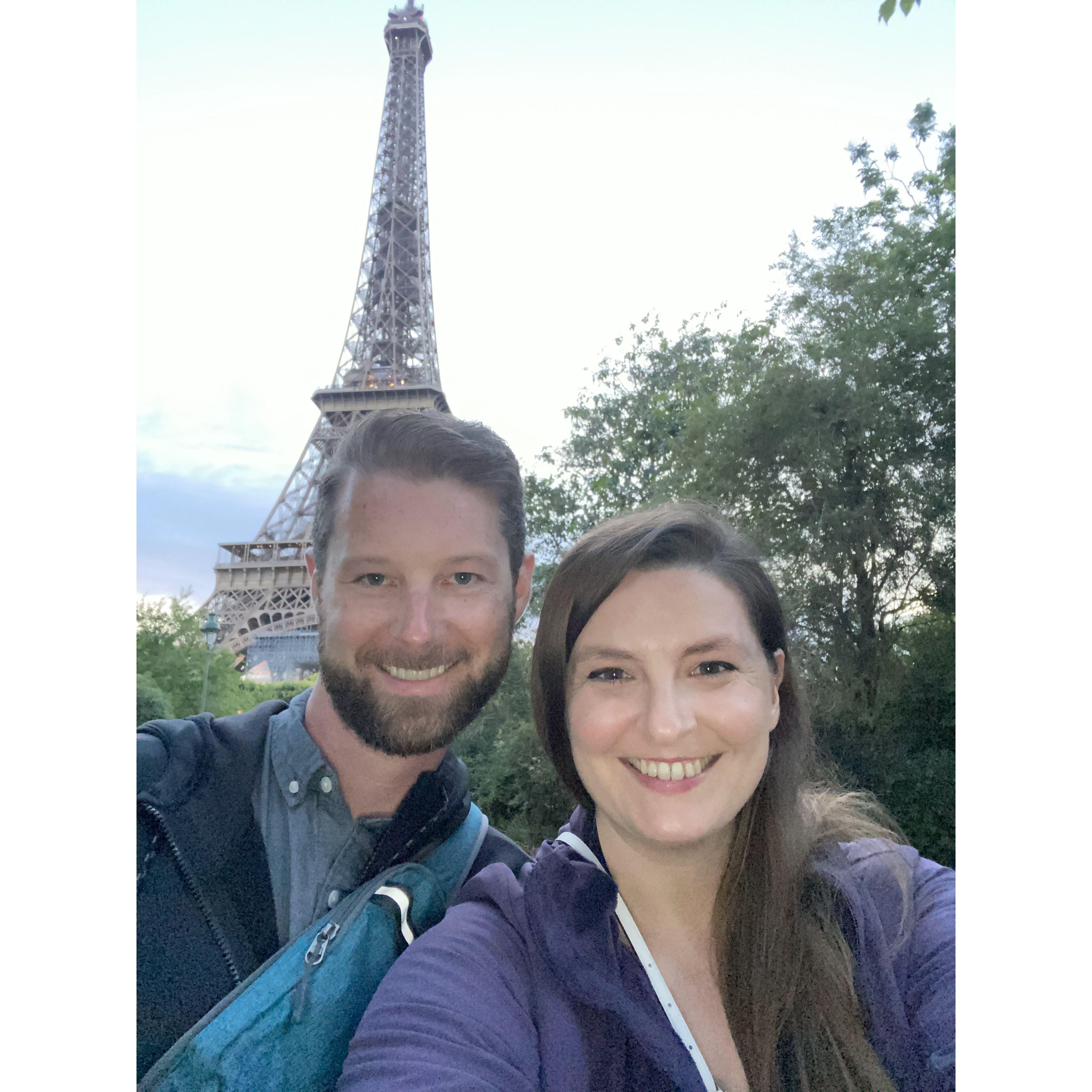 Becca took this photo moments before Brian proposed.  He looks pretty excited.