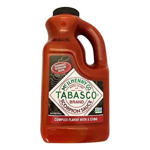 Tabasco Scorpion Hot Sauce - SERIOUSLY SCORCHIN' HOT! Hottest Pepper Sauce by TABASCO. 64 Ounces/Half Gallon