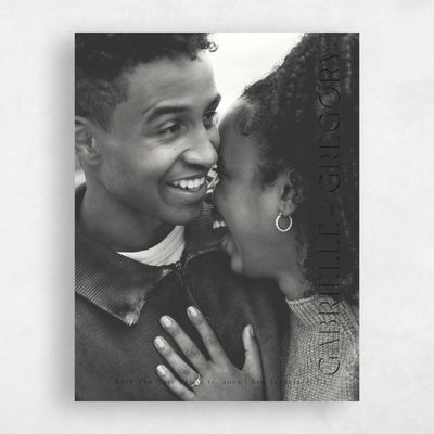 Black Wedding Save the Date - Payton Photo
