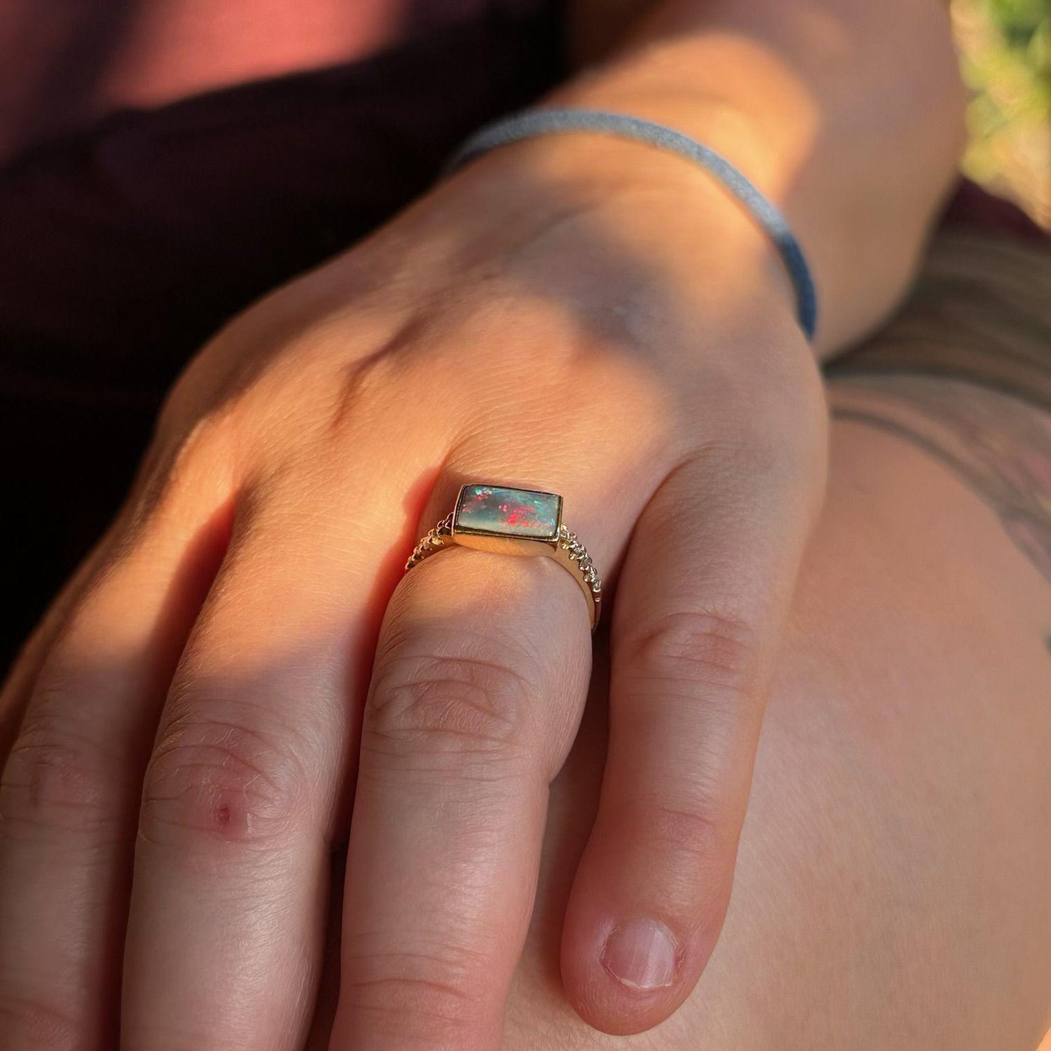 The morning after our engagement.