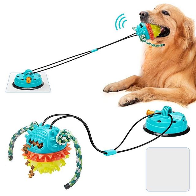Vacuum Suction Cup Dog Toy for Aggressive Chewers Interactive Dog Toys Tug of War Dog Toy Dog Puzzle Toys Indestructible Dog Toys for Small Medium Large Dogs Dog Chew Toys for Aggressive Chewers