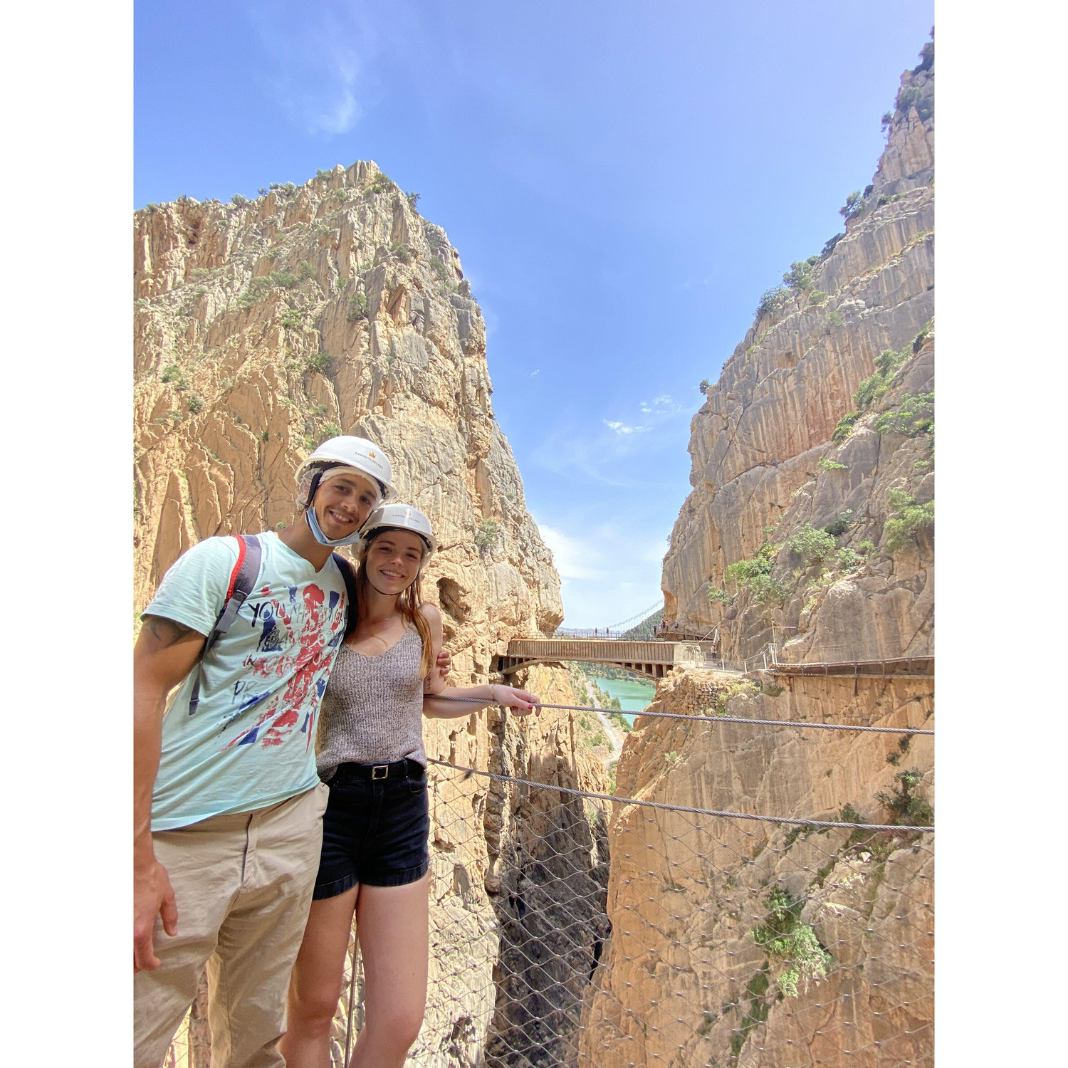 Miguel surprised Mary with a trip to the Caminito del Rey in Andalucía. May 2021