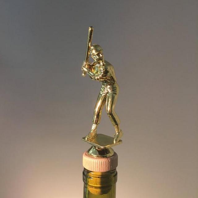 Baseball Bottle Stopper, Use as a Wine Bottle Stopper or as a Liquor Bottle Decoration. Great Baseball Player Gift