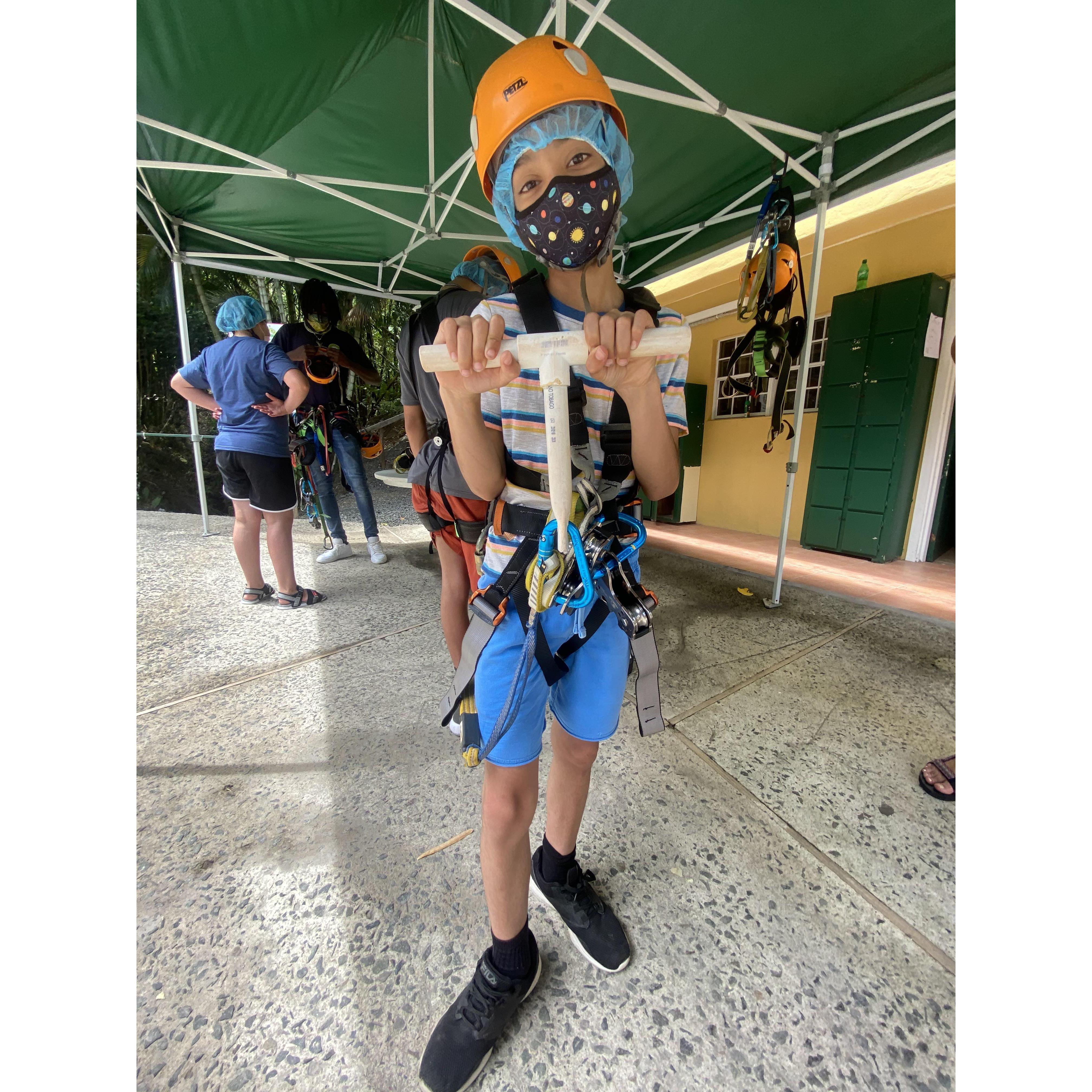 Chaz is ready for slack lining.