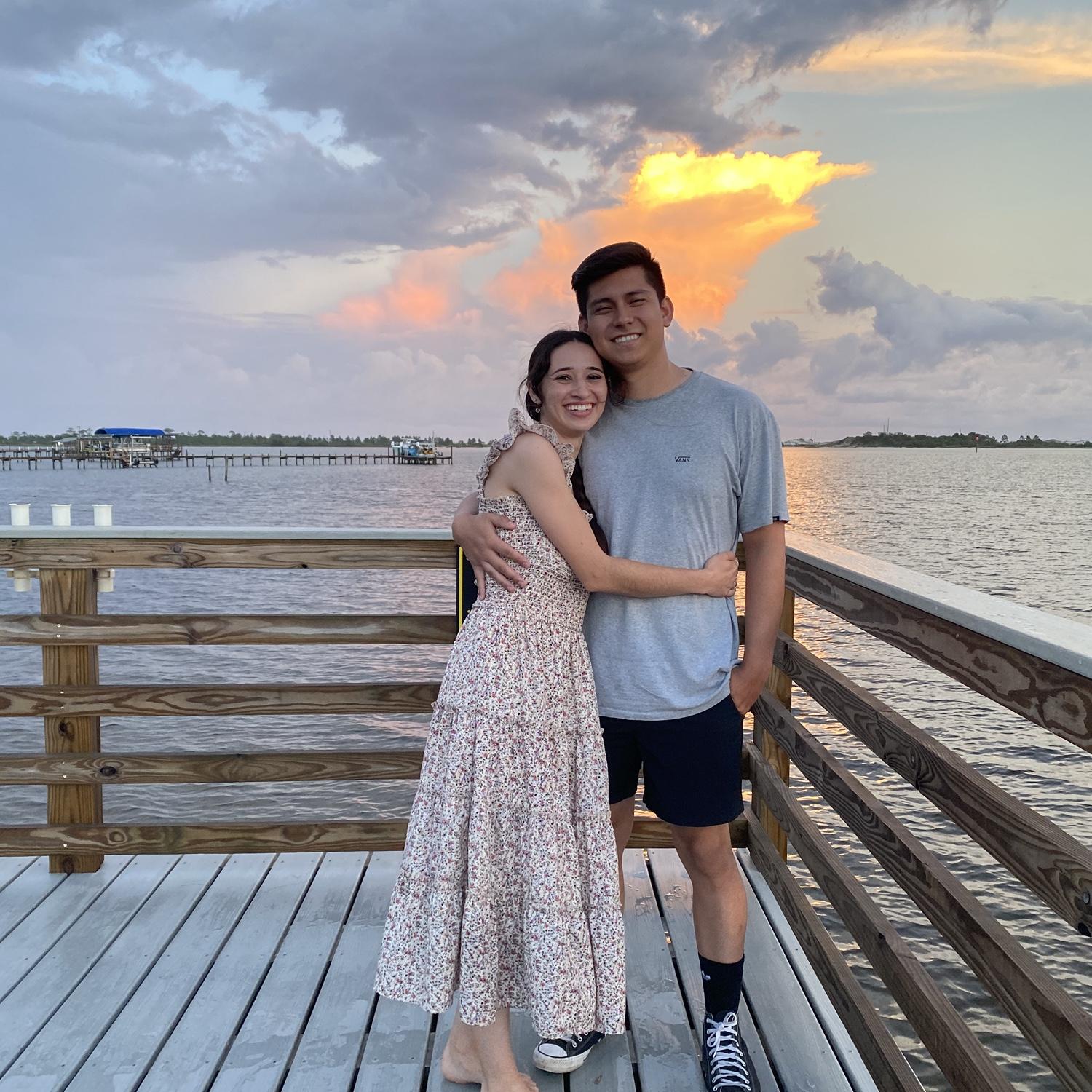 After landing in Florida to visit Dani's mom.