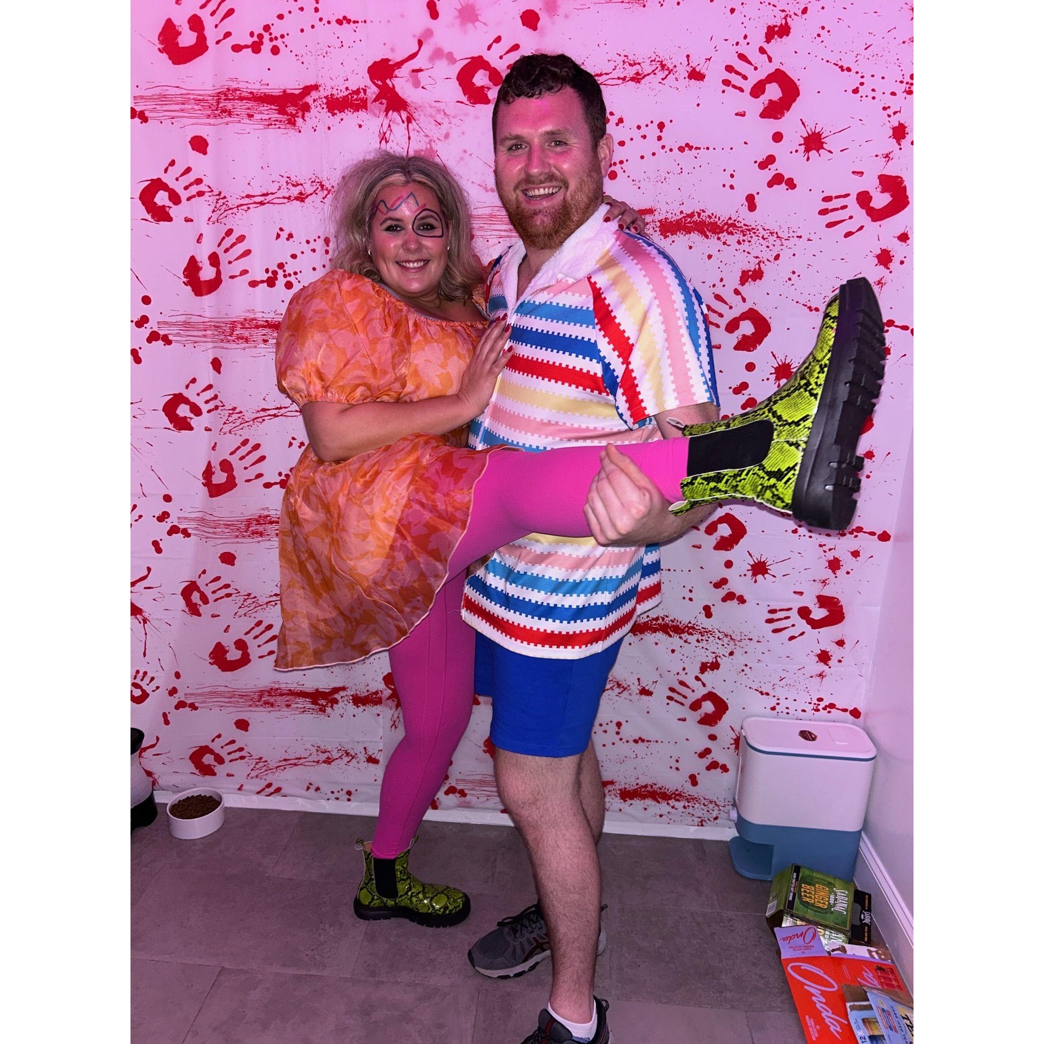 Weird Barbie and Alan on Halloween 2023