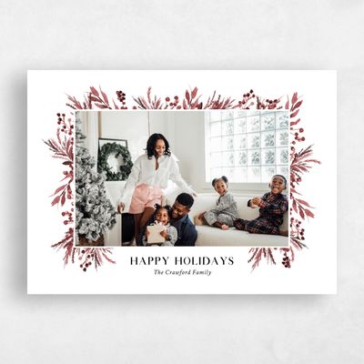 White Holiday Card - Allamanda