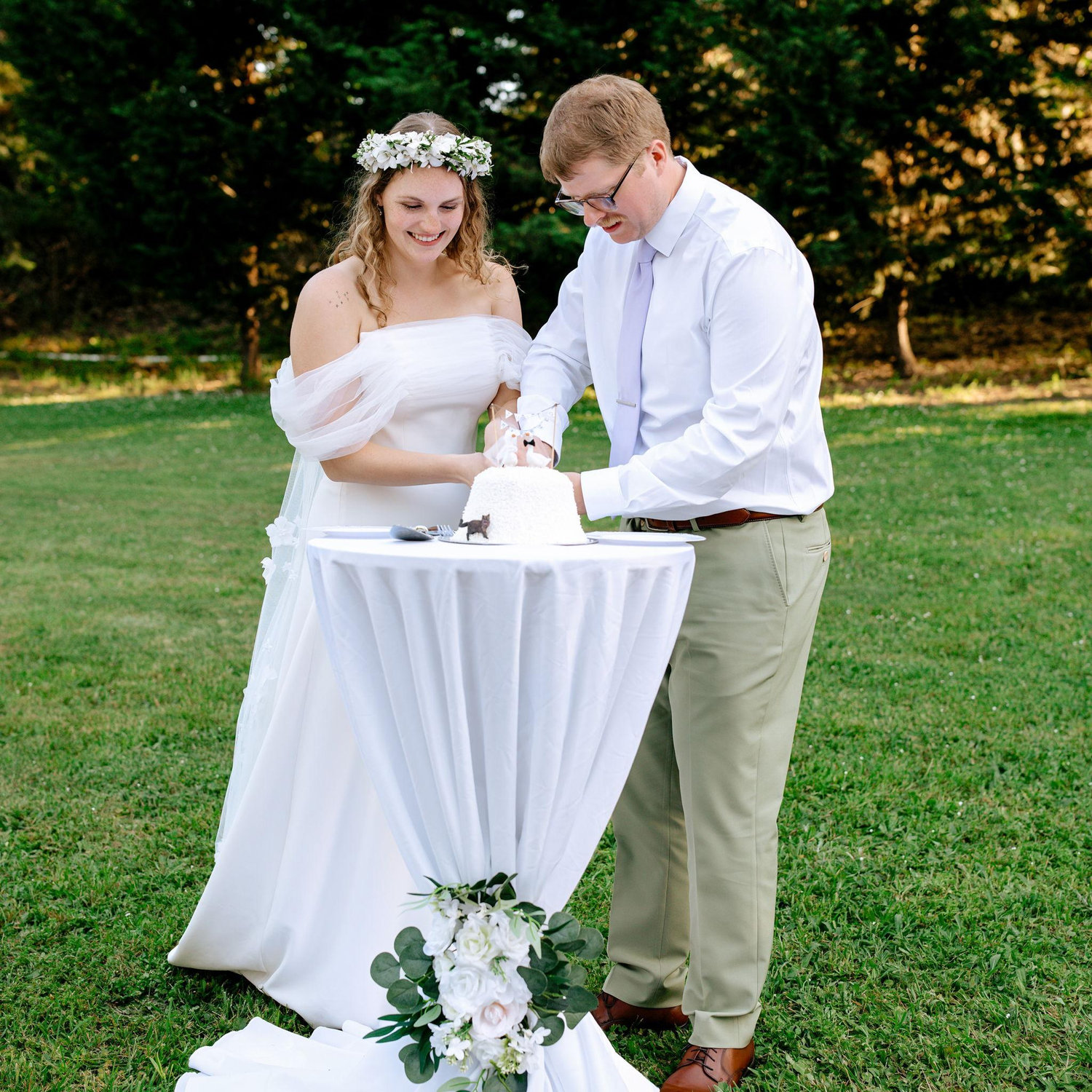 Cutting the cake!