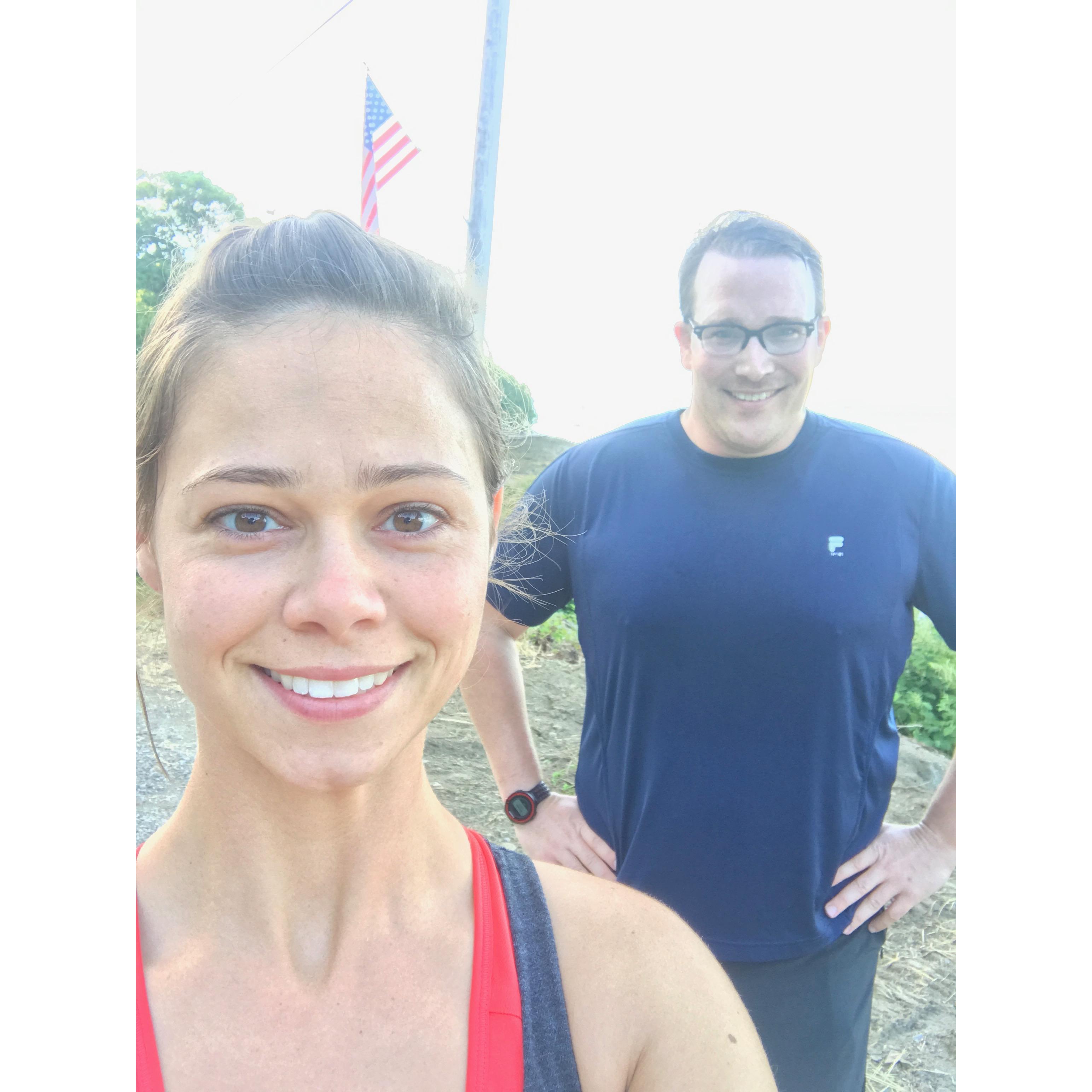 After a run along the harbor road in Northport