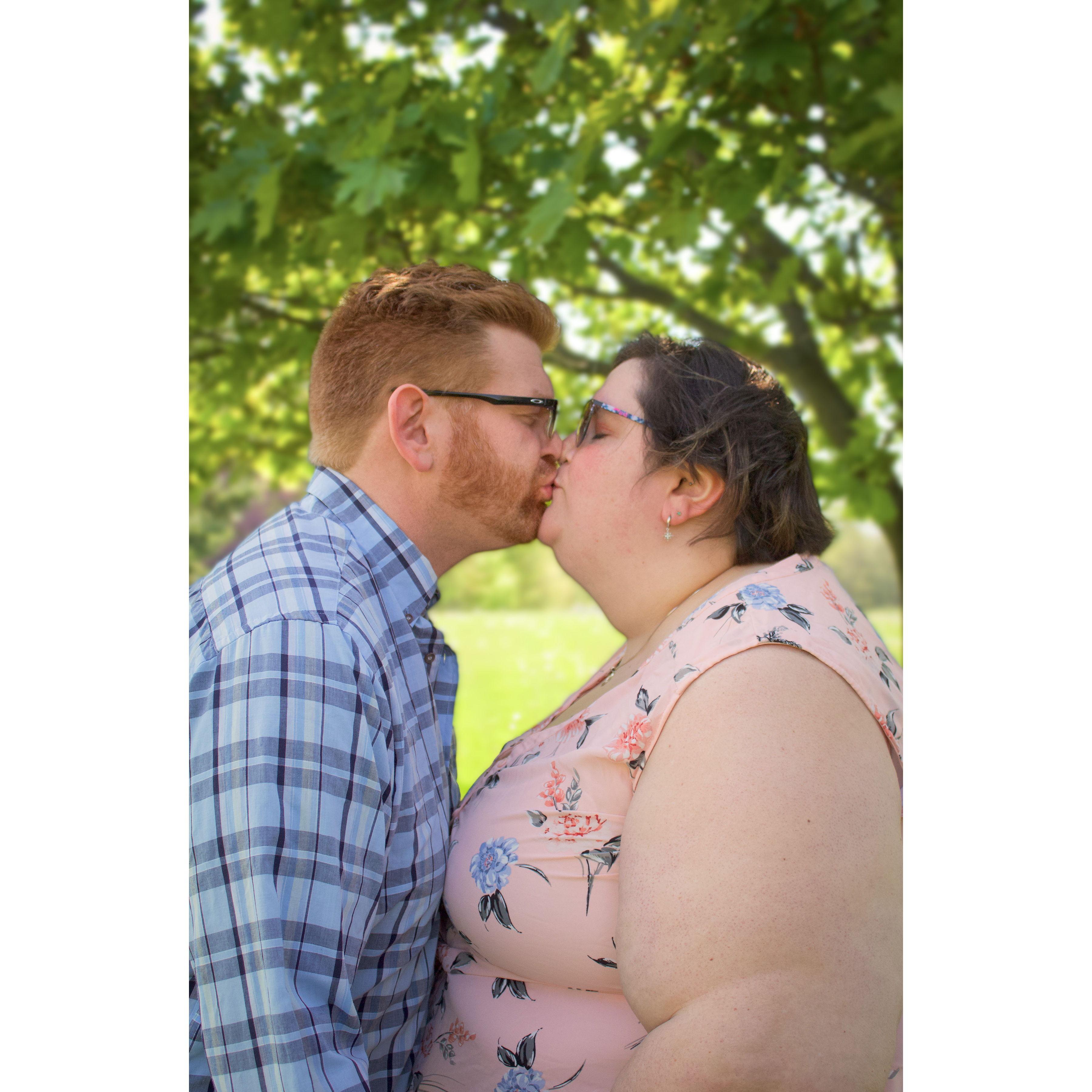 We had an engagement photo session, this is one of my favorites