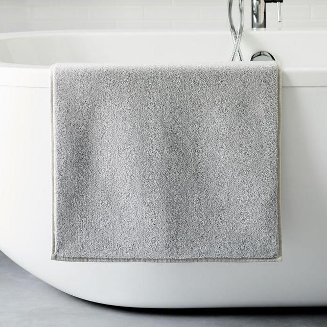 Organic Luxe Fibrosoft Bath Mat, 20"x34", Gray Sky Melange