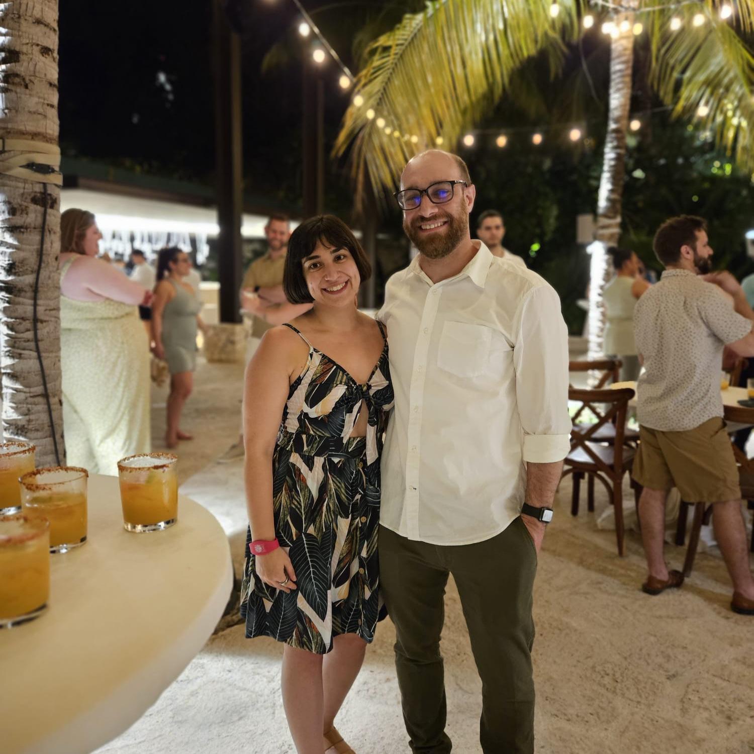 This is the night Frankie first met all my friends...it also happened to be in Mexico at a wedding!!