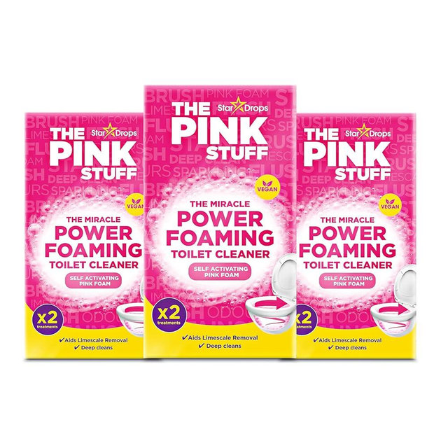 Stardrops - The Pink Stuff - The Miracle Power Foaming Toilet Cleaner - 6 Treatments - Self Activating Pink Foam