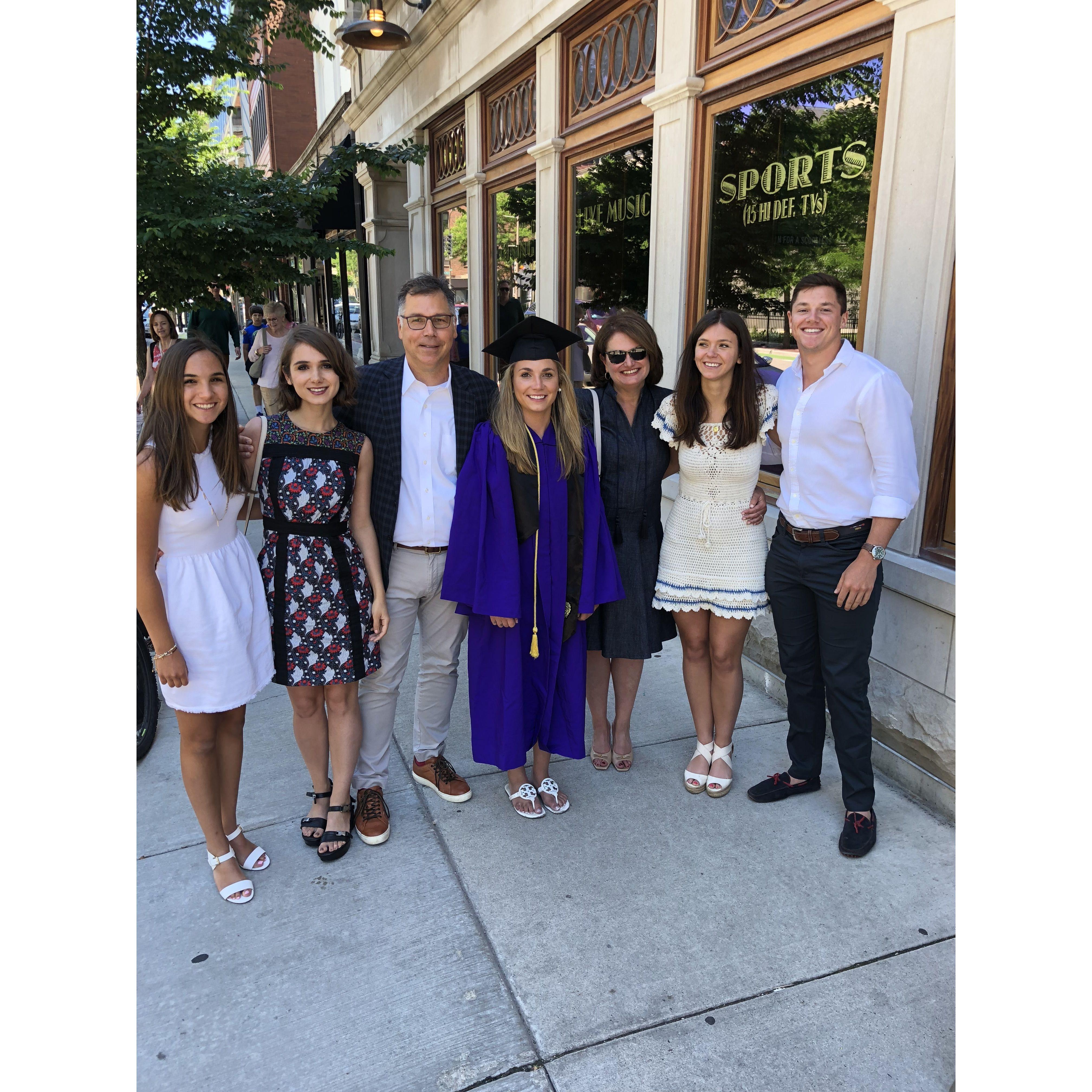 Charlotte's graduation with the Vaziri Fam