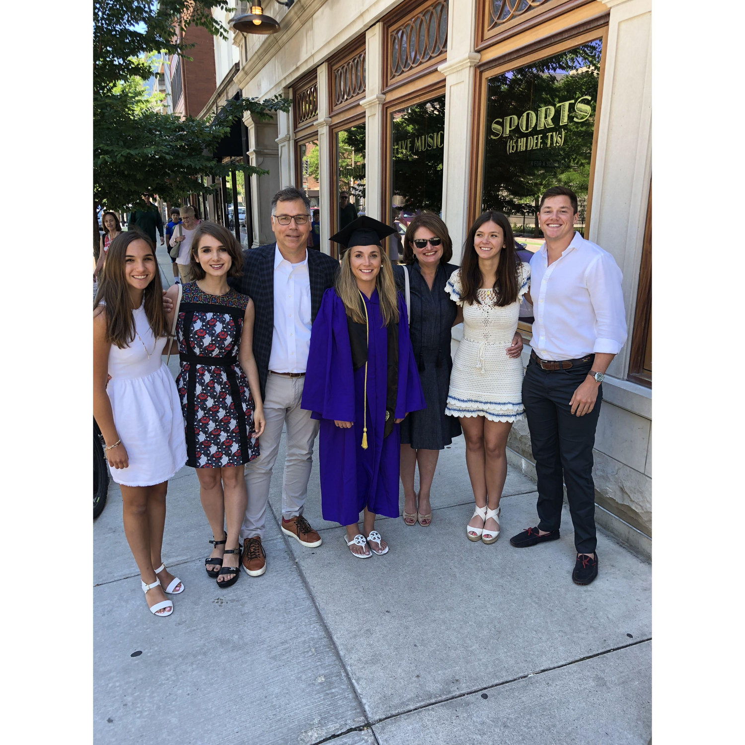 Charlotte's graduation with the Vaziri Fam