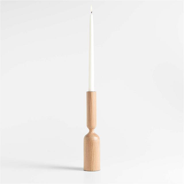 Asker Natural Wood Taper Candle Holder 11"