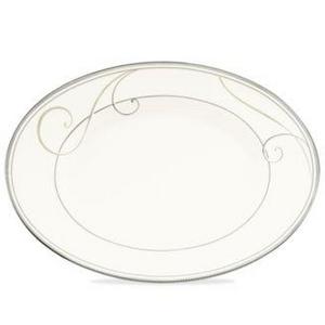 Noritake Dinnerware, Platinum Wave Oval Platter