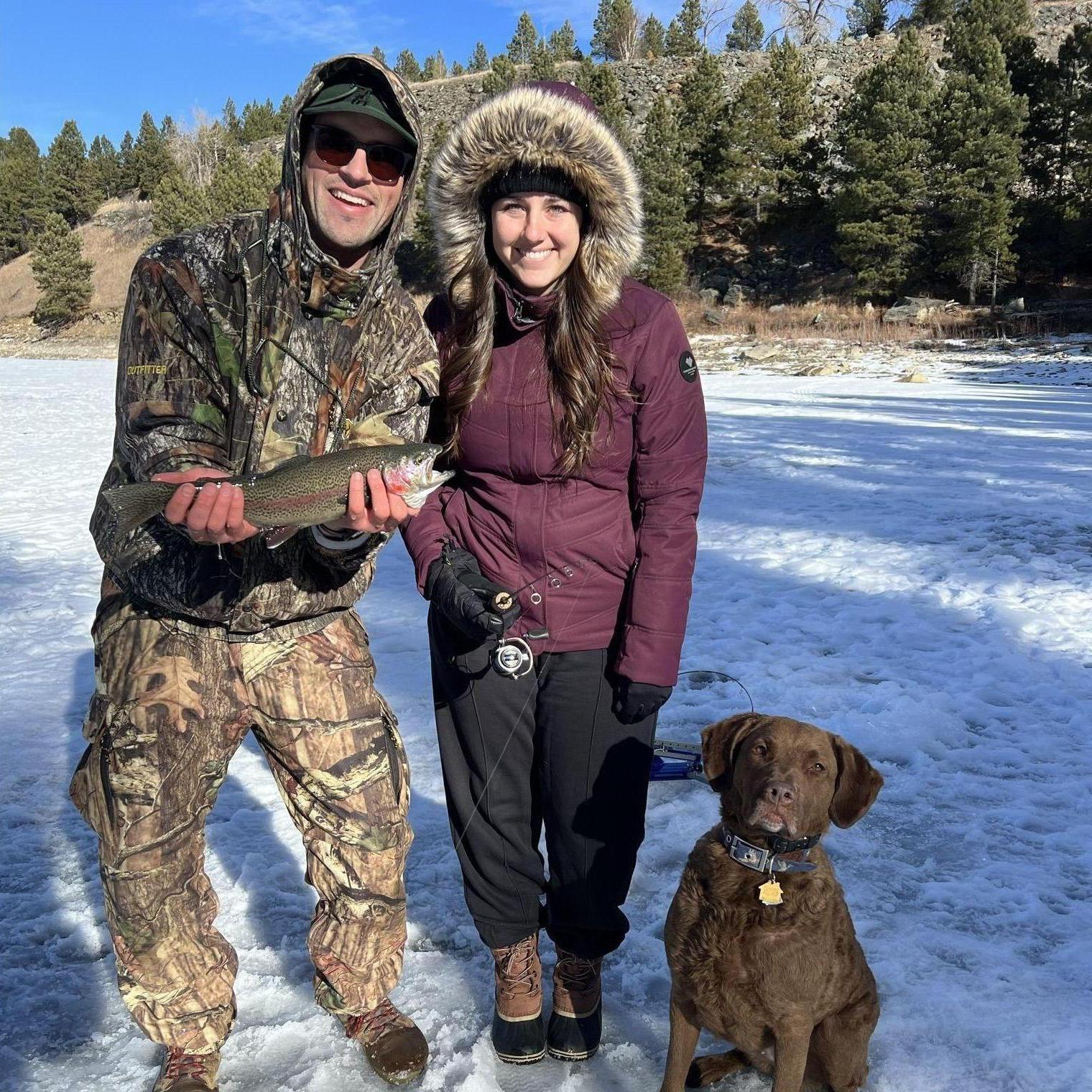 Ice fishing in South Dakota