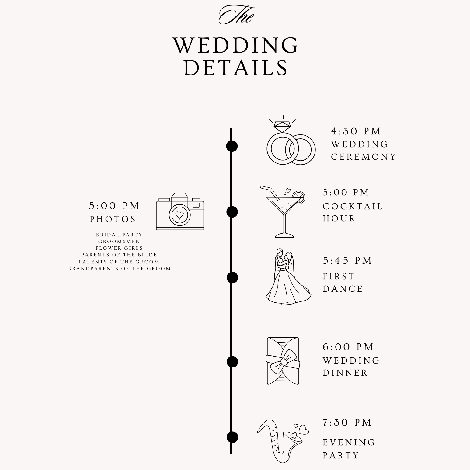 What to expect on our special day!