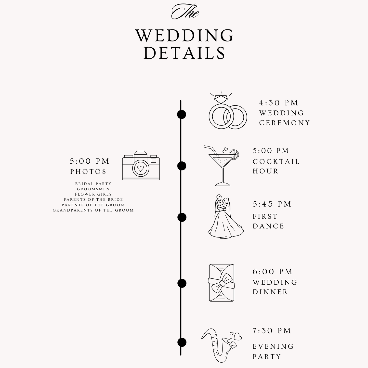 What to expect on our special day!