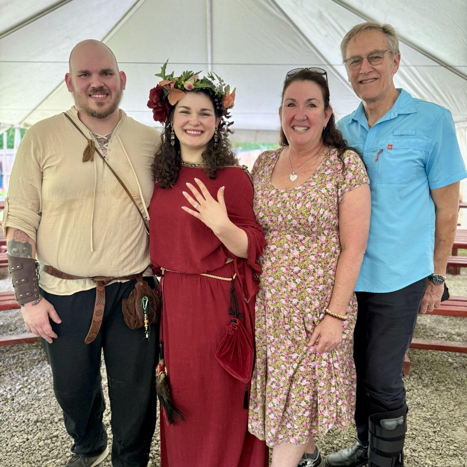 Carley and her family at our engagement