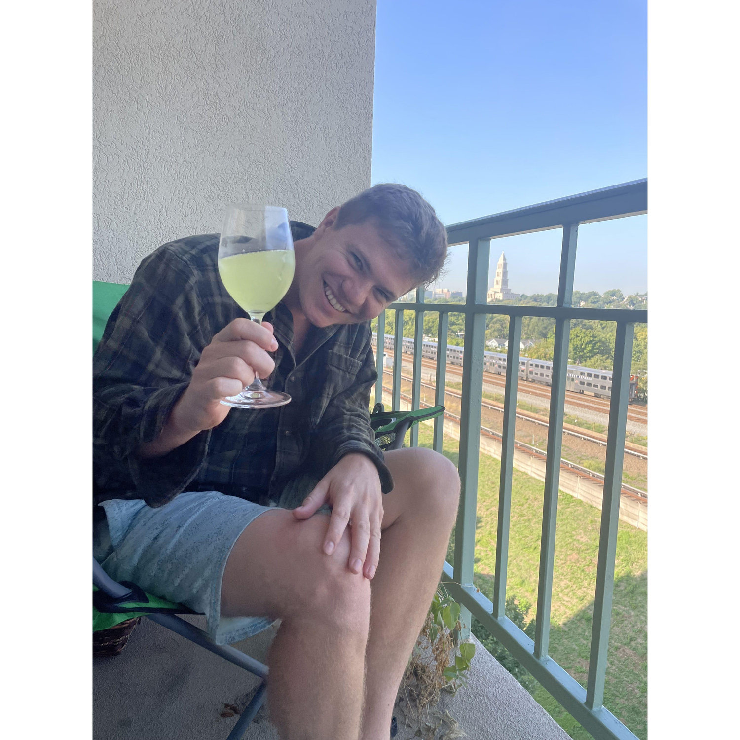 We moved into our first place together (and had Japanese tea on the porch)