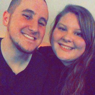 Celebrating Brandon's first birthday after we started dating!