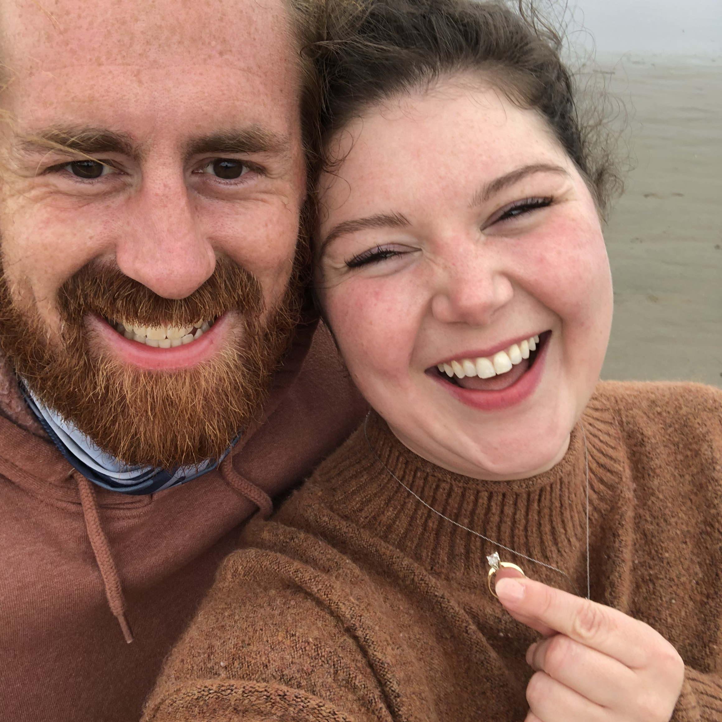 The day Robert proposed at Cannon Beach