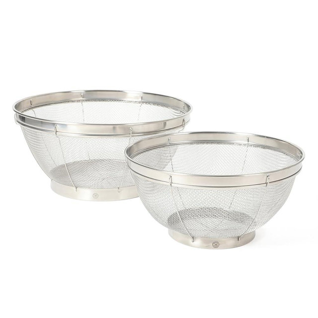 Martha Stewart Covello Stainless Steel Mesh Colander Set 2-Pieces, Silve