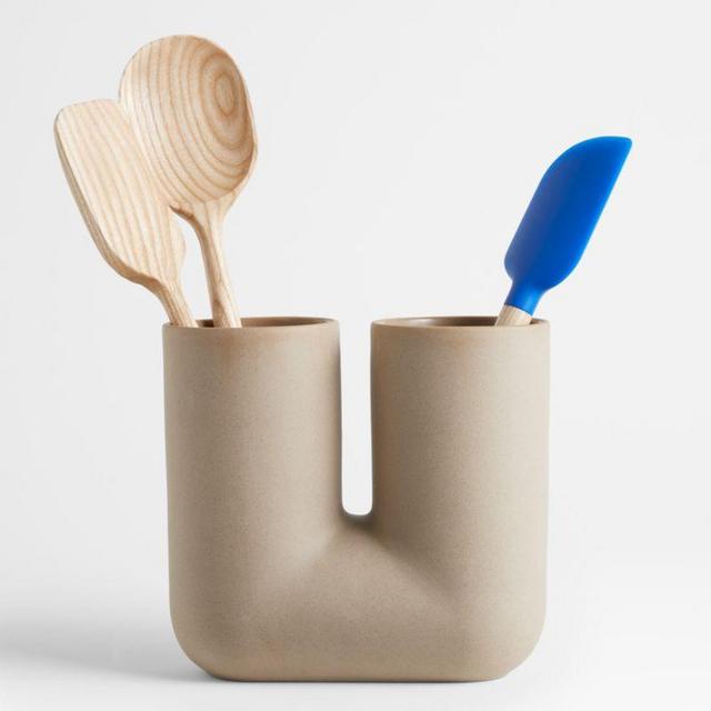 Stoneware Utensil Holder by Molly Baz