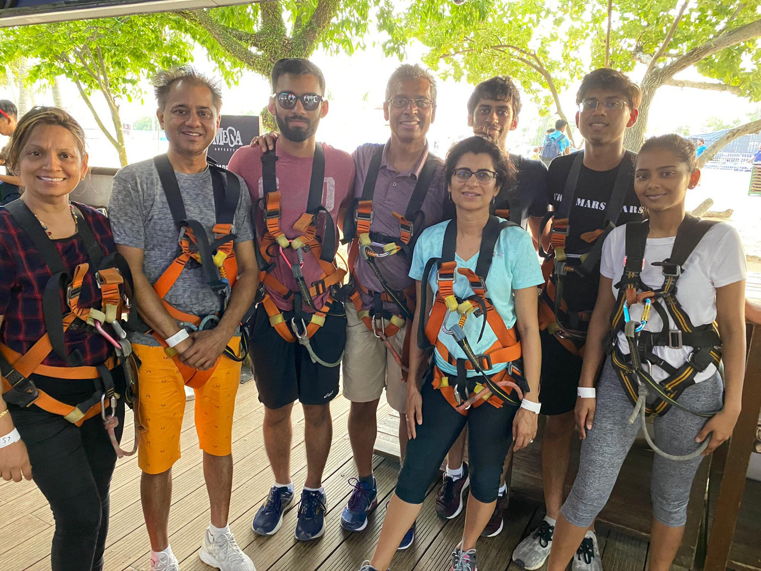 (Winter 2019) Avi's family joins him in Singapore! All set for ziplining...