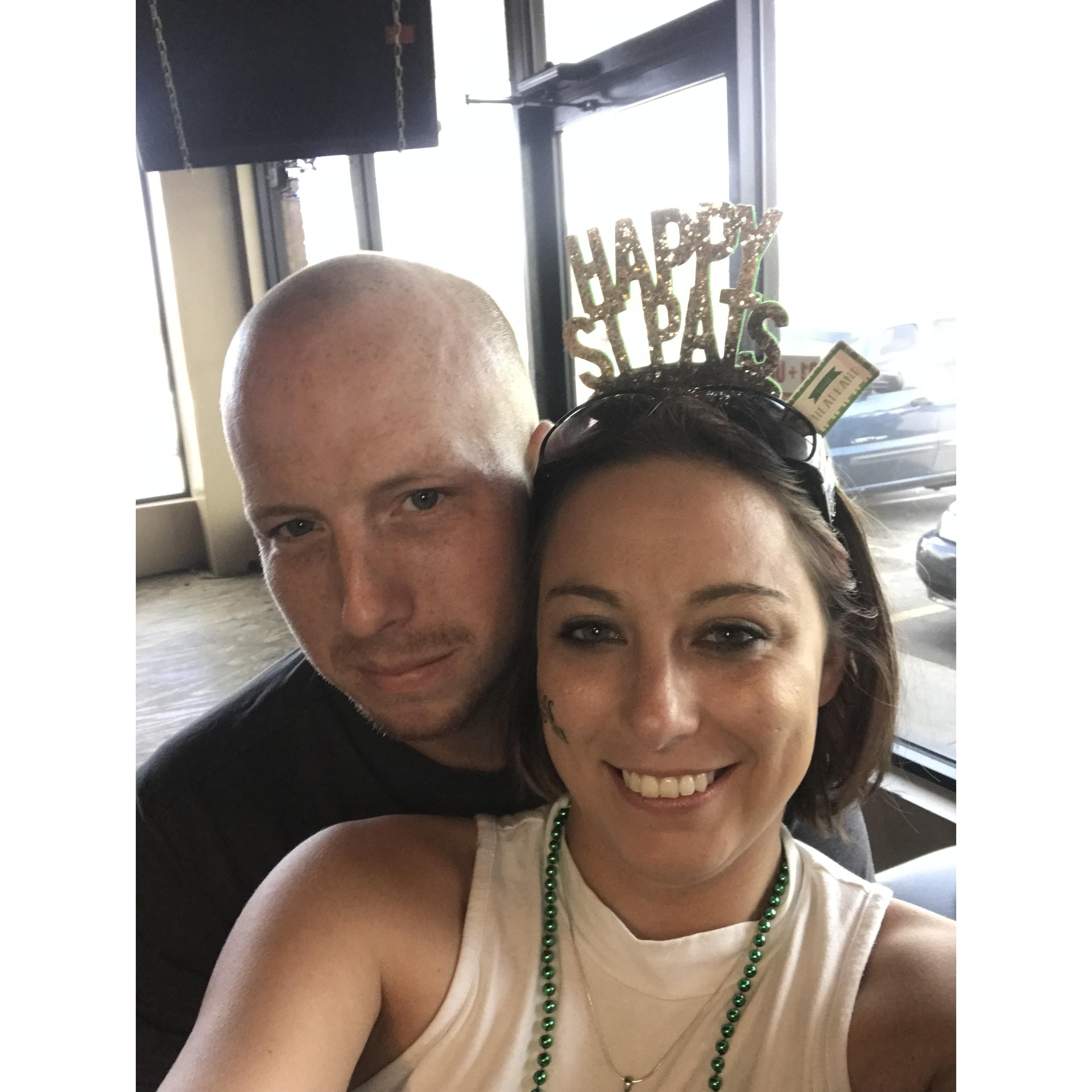 First Saint Patrick’s day! I got my kiss!