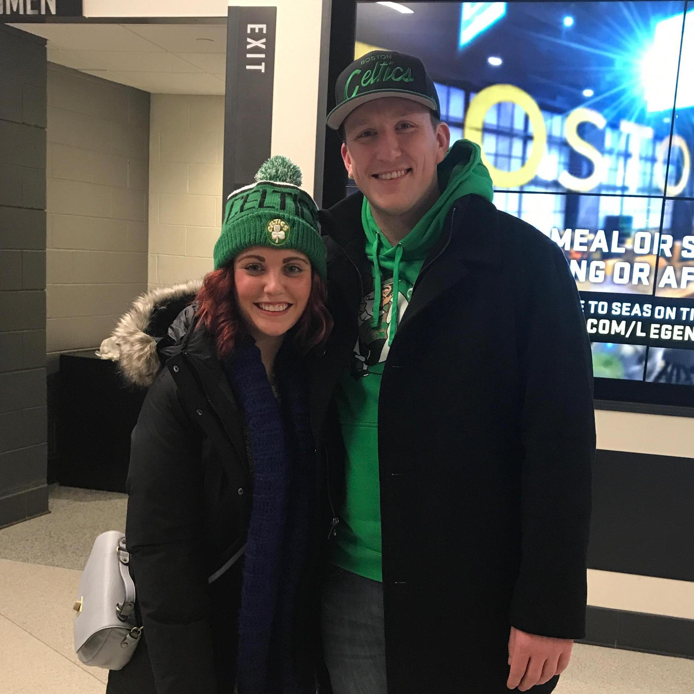 Andrew has always been a Celtics fan, so games at TD Garden are obviously one of our favorite Boston pastimes.