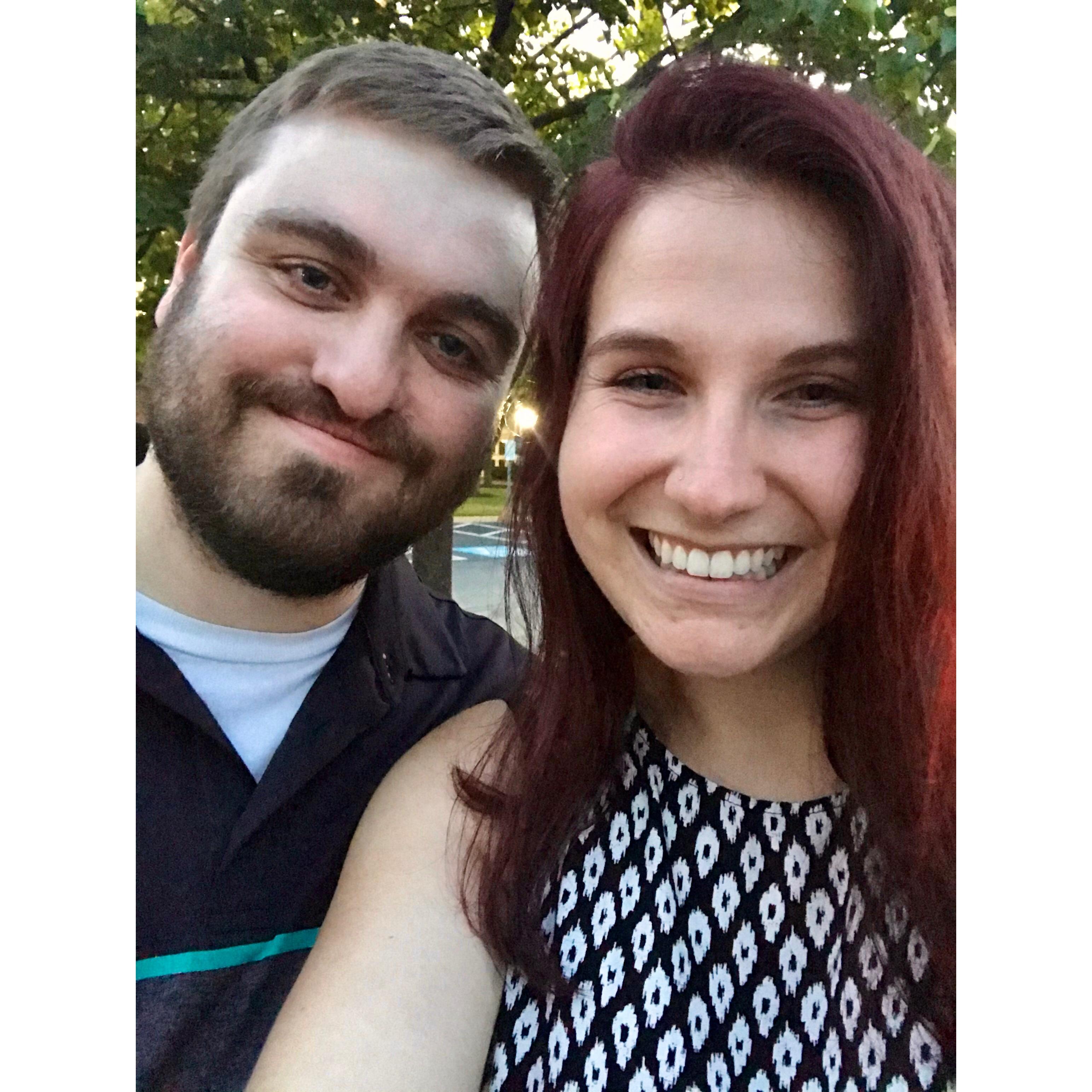 Our first picture together (July 14, 2020) --just a few weeks after our first date!