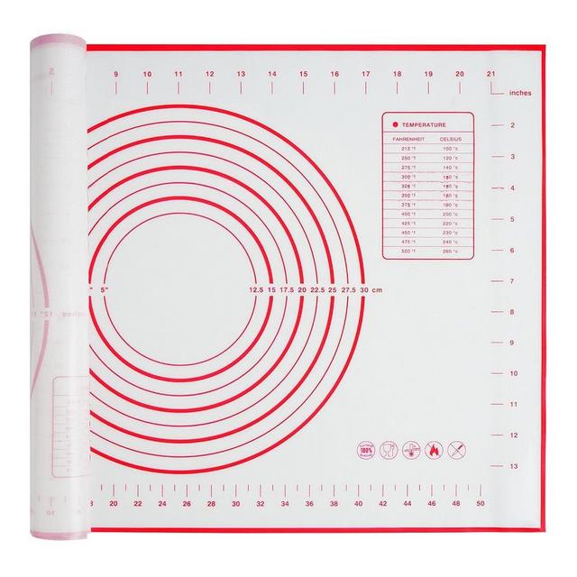 Large Silicone Baking Mat, 16" x 24" Pastry Mat Baking Mats Silicone for Rolling Out Dough Non Slip, Dough Mat Pie Crust Rolling Mat Fondant Mat Oven Liner with Measurement