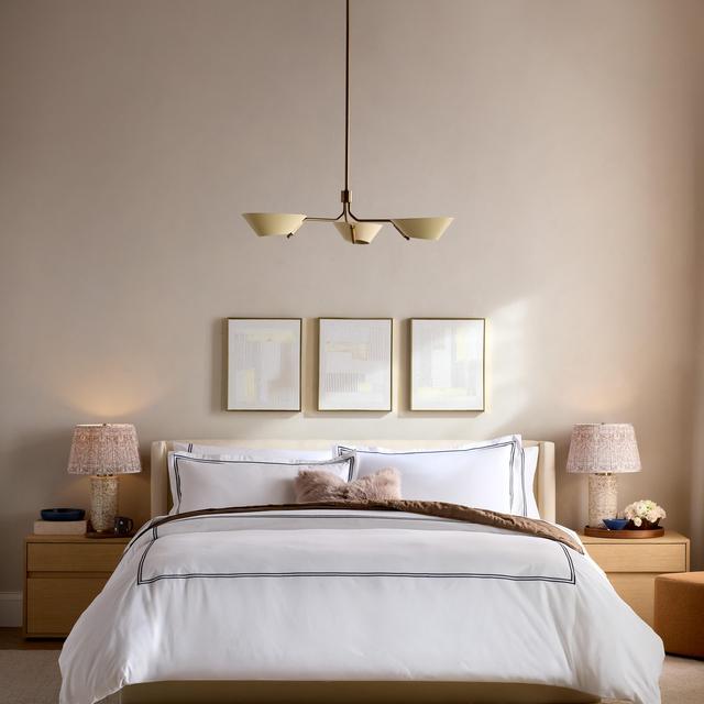 Classic Organic Percale Embellished Deluxe Bedding Bundle