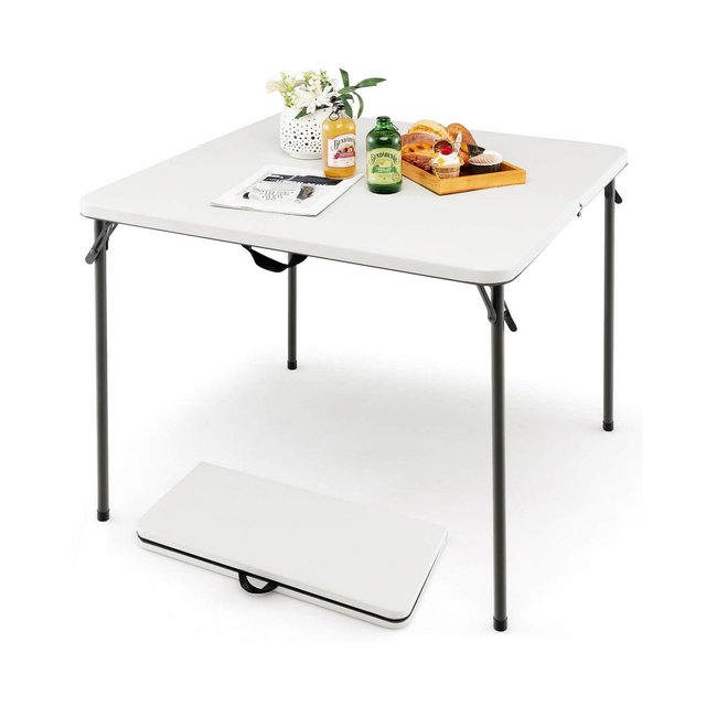 SUGIFT Folding Camping Table with All-Weather HDPE Tabletop and Rustproof Steel Frame