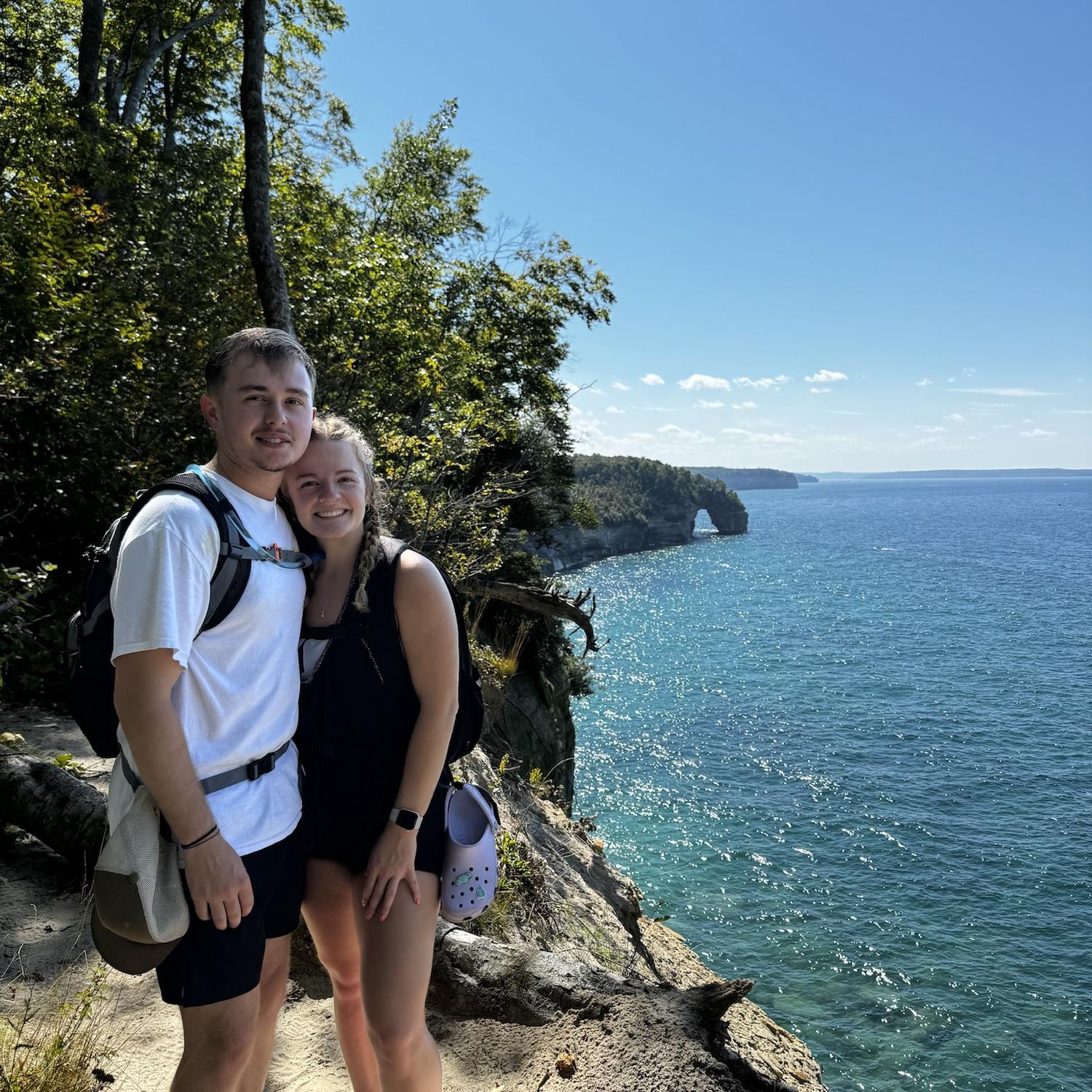 McKenna’s first time in the UP hiking Pictured Rocks!