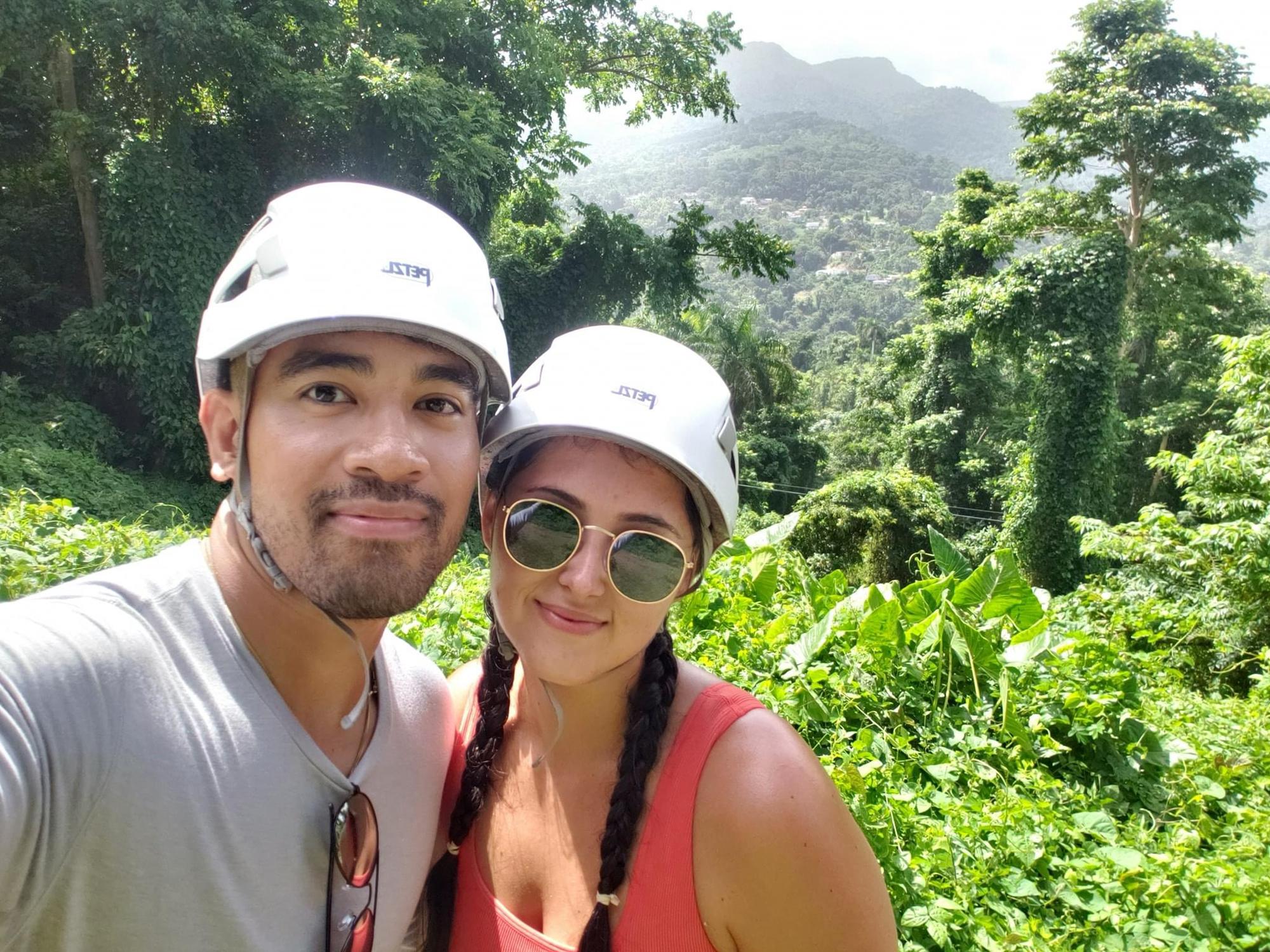 Zip lining in Puerto Rico