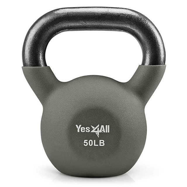 Yes4All Neoprene Coated Kettlebell Weights, Strength Training Kettlebells for Weightlifting, Conditioning, Strength & Core Training