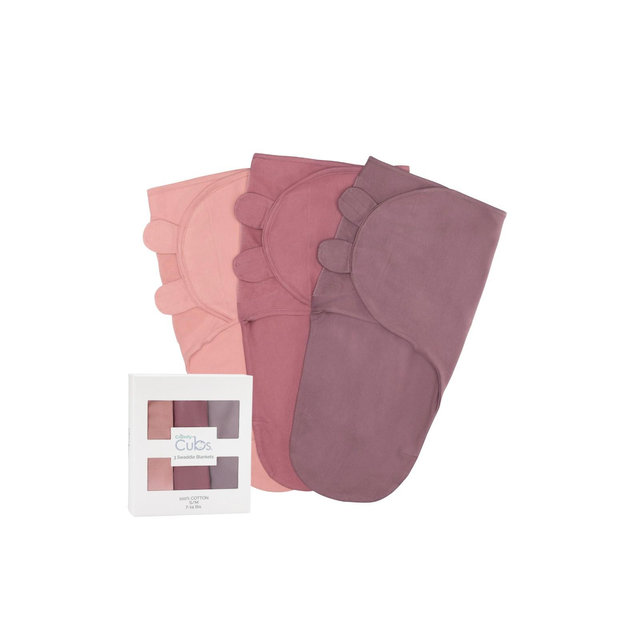 Swaddle Blankets for Baby Girl & Boy 3 Pack Sleep Sack Velcro by Comfy Cubs