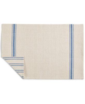 Striped Navy Cotton Placemat, Created for Macy's