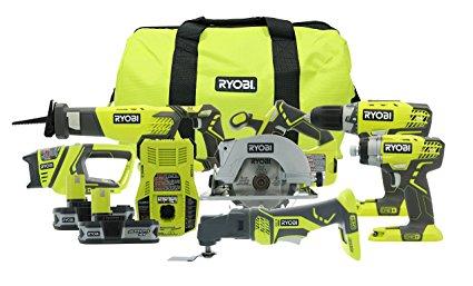 Ryobi 18-Volt ONE+ Lithium-Ion Ultimate Combo Power Tool Kit (6-Tool) - Model: P884