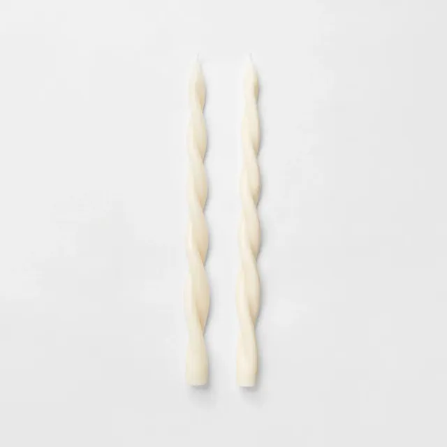 2pk Taper Cream Twist - Threshold™ Designed by Studio McGee