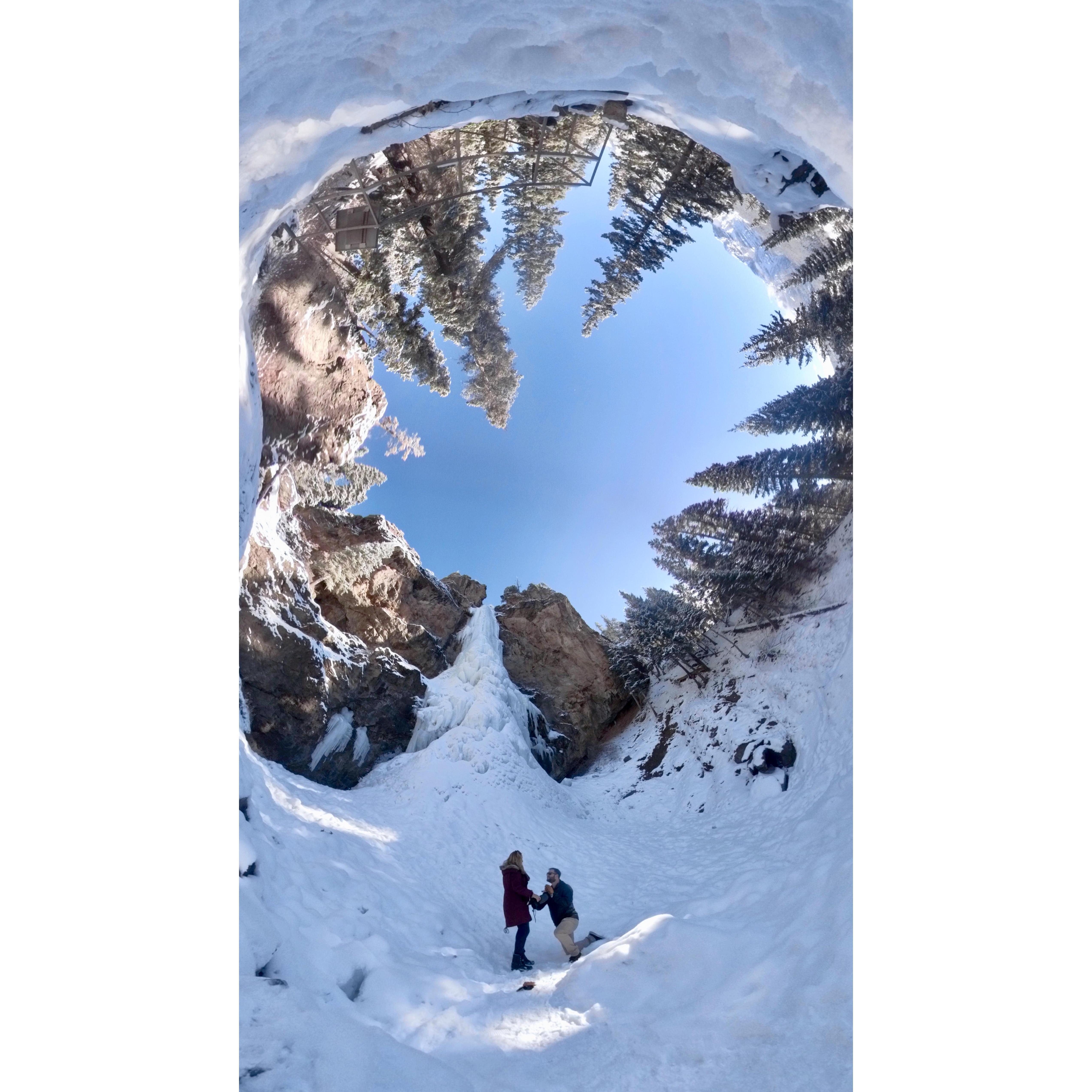 Engagement at Treasure Falls in Pagosa (our first trip!)