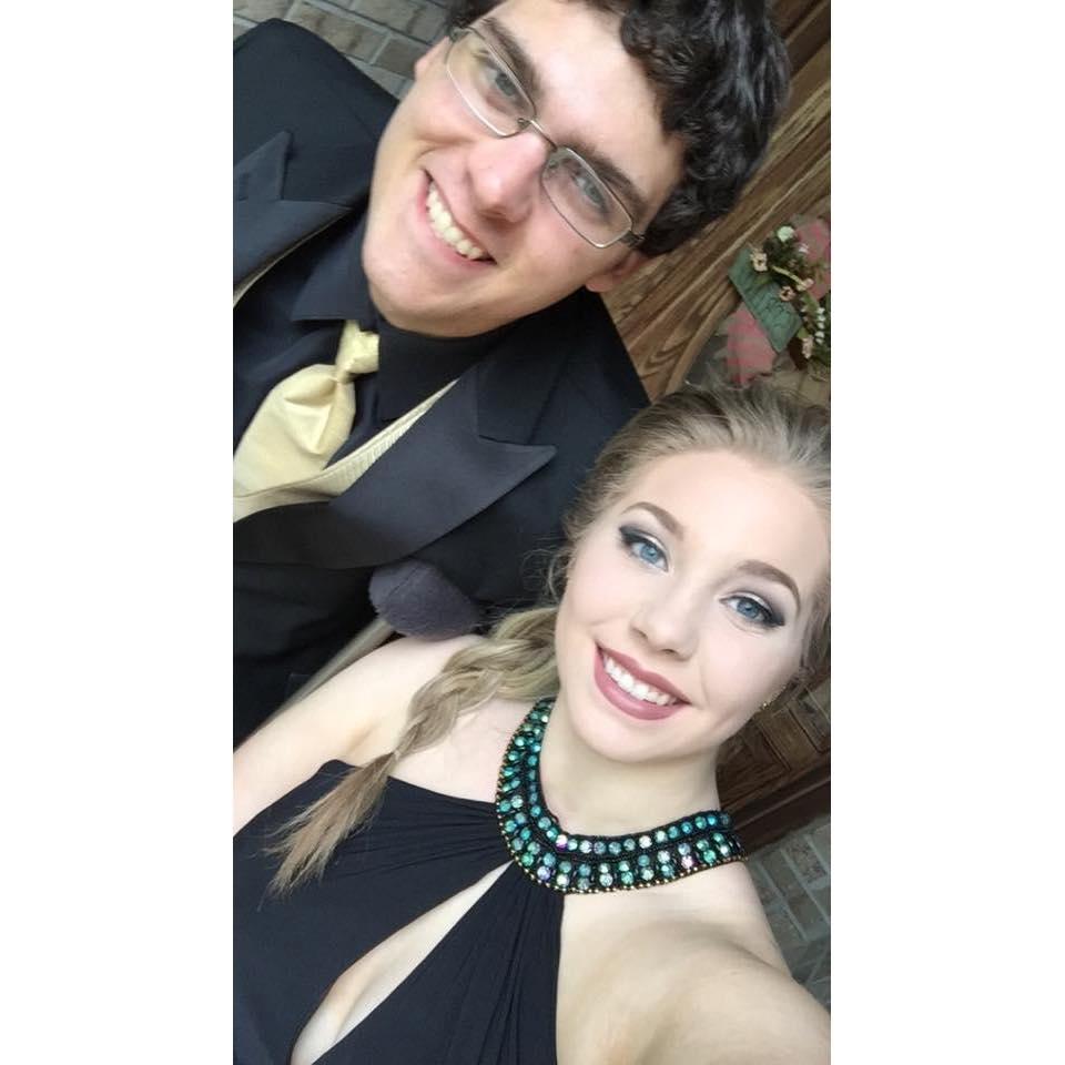 Senior year prom in 2015 (yes, those are crutches haha)