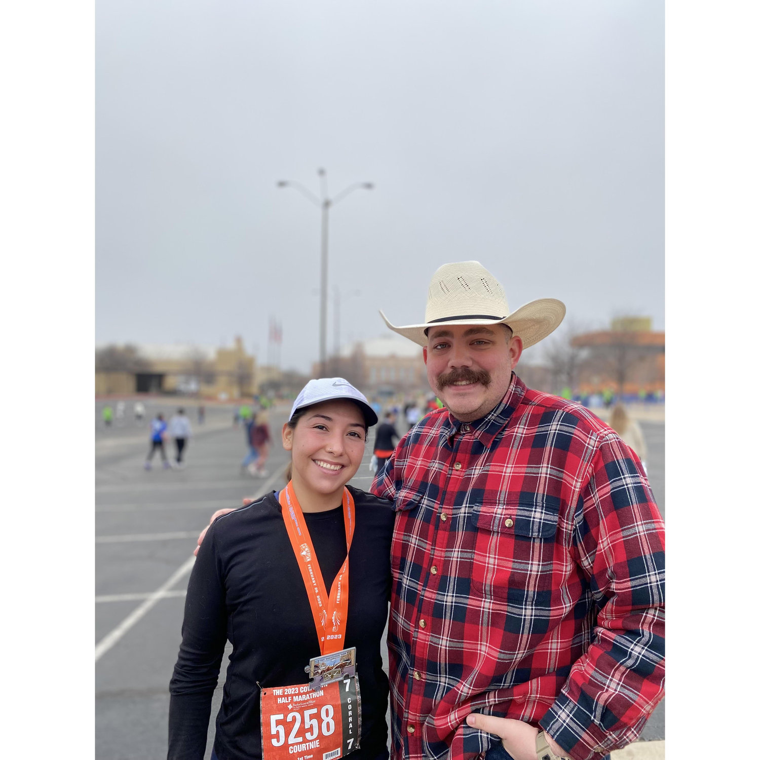 The end to Courtnie's half marathon.
