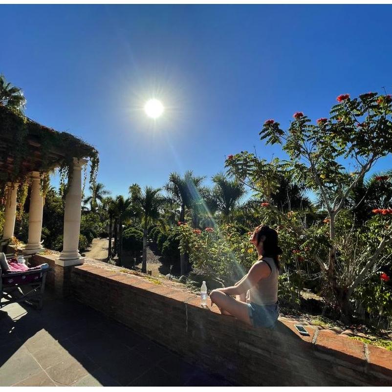 Kels basking in the sun at the Rancho Danza Del Sol