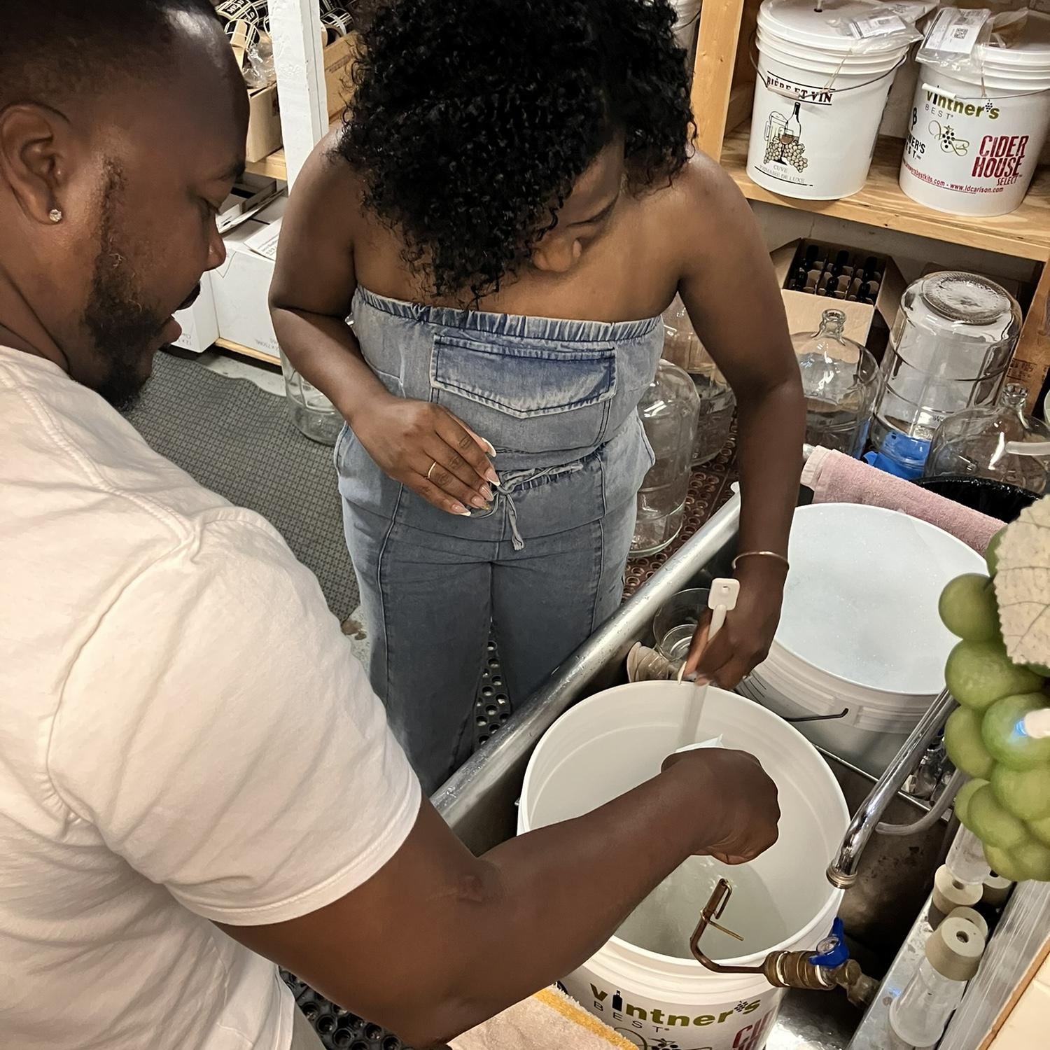 Visiting the winery!