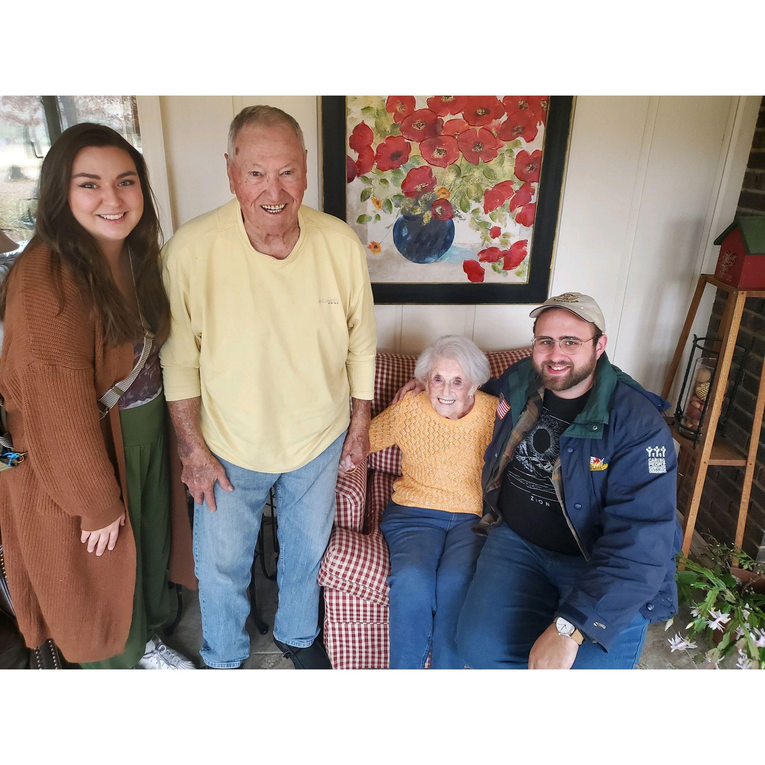 The couple with Adam's grandparents, the Mullins!